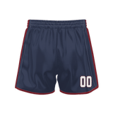 Custom Navy White Solid Color Basketball Shorts