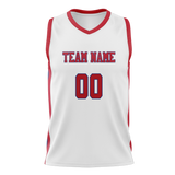 Custom White & Red Colors Design Sports Basketball Jersey BS01DP010209