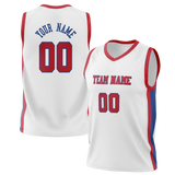 Custom White & Red Colors Design Sports Basketball Jersey