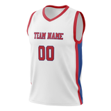 Custom White & Red Colors Design Sports Basketball Jersey BS01DP010209