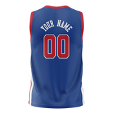 Custom Royal Blue & Red Colors Design Sports Basketball Jersey BS01DP021909