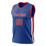 Custom Royal Blue & Red Colors Design Sports Basketball Jersey BS01DP021909