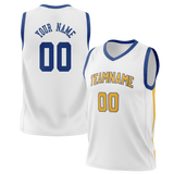 Custom White & Yellow Colors Design Sports Basketball Jersey BS01GSW010212