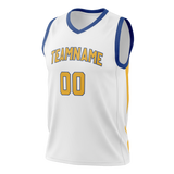 Custom White & Yellow Colors Design Sports Basketball Jersey BS01GSW010212