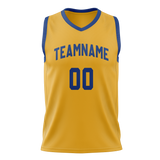 Custom Yellow & Blue Colors Design Sports Basketball Jersey BS01GSW021220