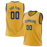 Custom Yellow & Blue Colors Design Sports Basketball Jersey BS01GSW021220