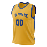 Custom Yellow & Blue Colors Design Sports Basketball Jersey BS01GSW021220