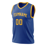 Custom Blue & Yellow Colors Design Sports Basketball Jersey BS01GSW022012