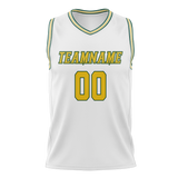 Custom White & Yellow Colors Design Sports Basketball Jersey BS01HR010212