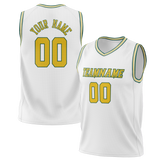 Custom White & Yellow Colors Design Sports Basketball Jersey BS01HR010212