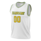 Custom White & Yellow Colors Design Sports Basketball Jersey BS01HR010212