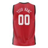 Custom Red & Black Colors Design Sports Basketball Jersey BS01HR020901