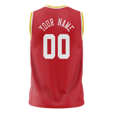 Custom Red & White Colors Design Sports Basketball Jersey BS01HR030902