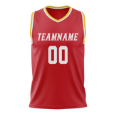 Custom Red & White Colors Design Sports Basketball Jersey BS01HR030902