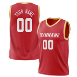 Custom Red & White Colors Design Sports Basketball Jersey