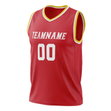 Custom Red & White Colors Design Sports Basketball Jersey BS01HR030902