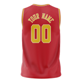 Custom Red & Yellow Colors Design Sports Basketball Jersey BS01HR040912