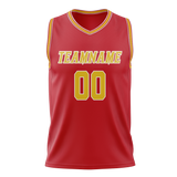 Custom Red & Yellow Colors Design Sports Basketball Jersey BS01HR040912