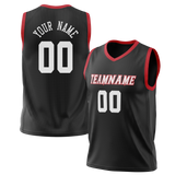 Custom Black & Red Colors Design Sports Basketball Jersey