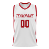 Custom White & Red Colors Design Sports Basketball Jersey BS01HR060209