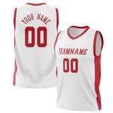 Custom White & Red Colors Design Sports Basketball Jersey BS01HR060209