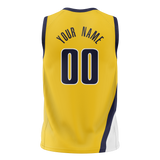 Custom Yellow & Navy Blue Colors Design Sports Basketball Jersey BS01IP011218