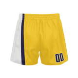 Custom Yellow Navy Solid Color Basketball Shorts