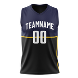 Custom Black & Navy Blue Colors Design Sports Basketball Jersey BS01IP040118