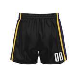 Custom Black Navy Solid Color Basketball Shorts