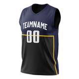 Custom Black & Navy Blue Colors Design Sports Basketball Jersey BS01IP040118