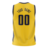 Custom Yellow & Navy Blue Colors Design Sports Basketball Jersey BS01IP051218