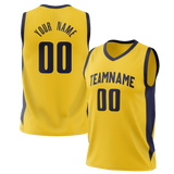 Custom Yellow & Navy Blue Colors Design Sports Basketball Jersey BS01IP051218