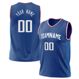 Custom Royal Blue & White Colors Design Sports Basketball Jersey BS01LAC011902