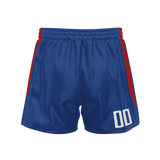 Custom Royal White Solid Color Basketball Shorts