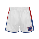 Custom White Royal Solid Color Basketball Shorts