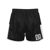 Custom Black White Solid Color Basketball Shorts