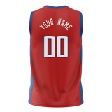 Custom Red & Royal Blue Colors Design Sports Basketball Jersey BS01LAC040919