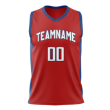 Custom Red & Royal Blue Colors Design Sports Basketball Jersey BS01LAC040919