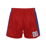 Custom Red Royal Solid Color Basketball Shorts