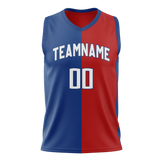 Custom Royal Blue & Red Colors Design Sports Basketball Jersey BS01LAC051909