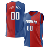 Custom Royal Blue & Red Colors Design Sports Basketball Jersey