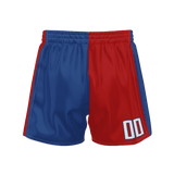 Custom Royal Red Solid Color Basketball Shorts