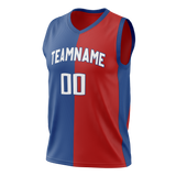 Custom Royal Blue & Red Colors Design Sports Basketball Jersey BS01LAC051909