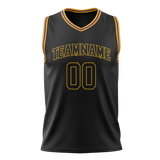 Custom Black & Yellow Colors Design Sports Basketball Jersey BS01LAL040112