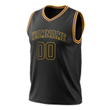 Custom Black & Yellow Colors Design Sports Basketball Jersey BS01LAL040112