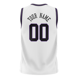 Custom White & Purple Colors Design Sports Basketball Jersey BS01LAL050223