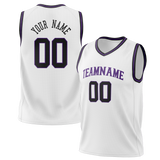 Custom White & Purple Colors Design Sports Basketball Jersey BS01LAL050223