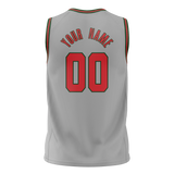 Custom Gray & Red Colors Design Sports Basketball Jersey BS01MB010309