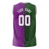 Custom Purple & Kelly Green Colors Design Sports Basketball Jersey BS01MB022315