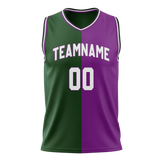 Custom Purple & Kelly Green Colors Design Sports Basketball Jersey BS01MB022315